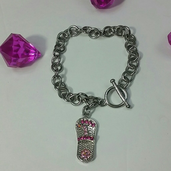 Beach Sandle Rhine stone bracelet toggle - Picture 5 of 7